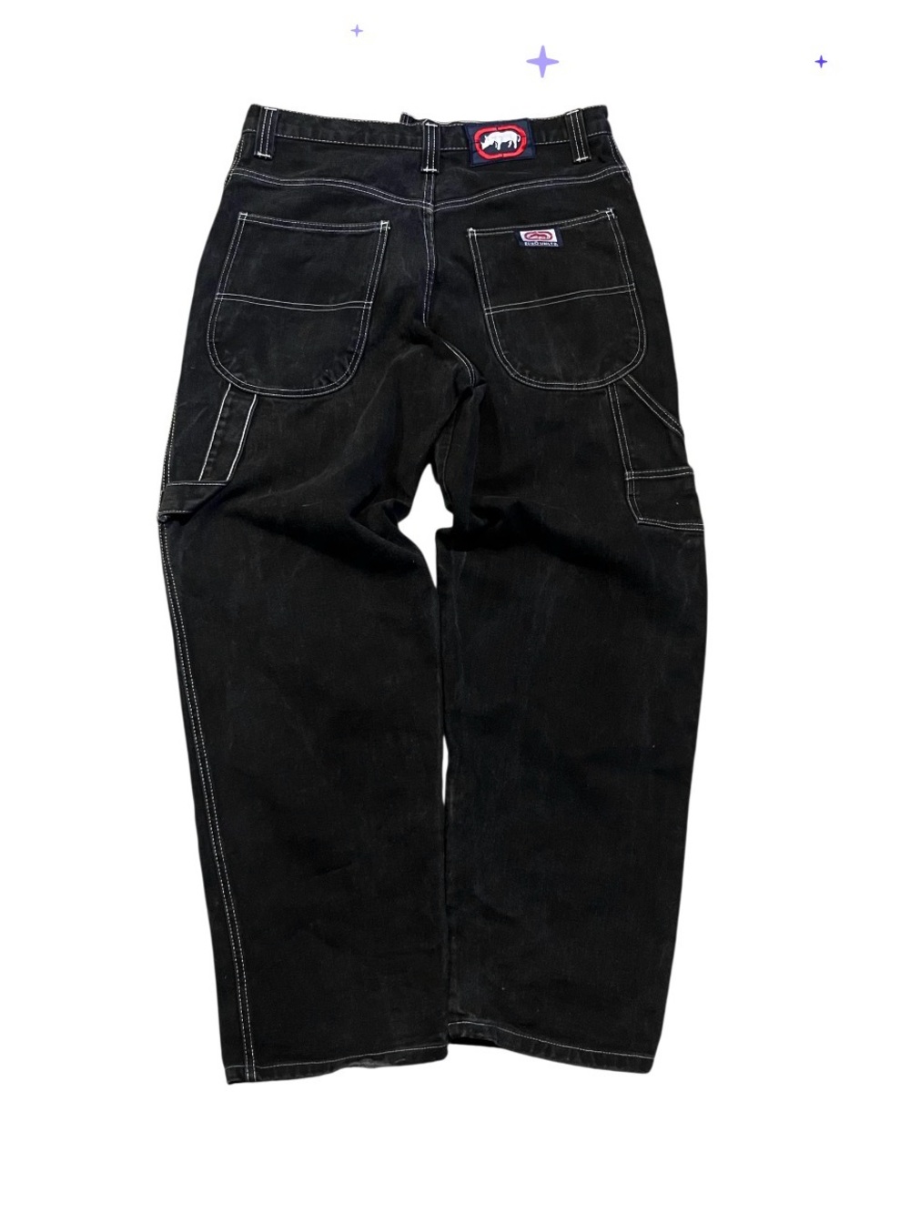Ecko Unltd Black Carpenter Jeans Men's Size 36x32 embroidered baggy hip hop